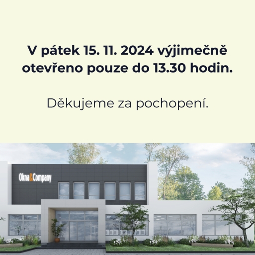 Pátek 15. listopadu 2024 - změna otevírací doby